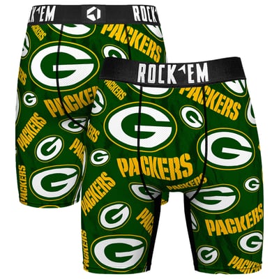 Green Bay Packers Rock Em Logo Boxer Briefs - Green