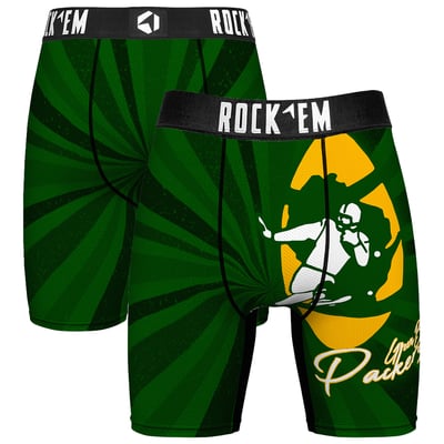  Green Bay Packers Rock Em Throwback Swirl Boxer Briefs - Green