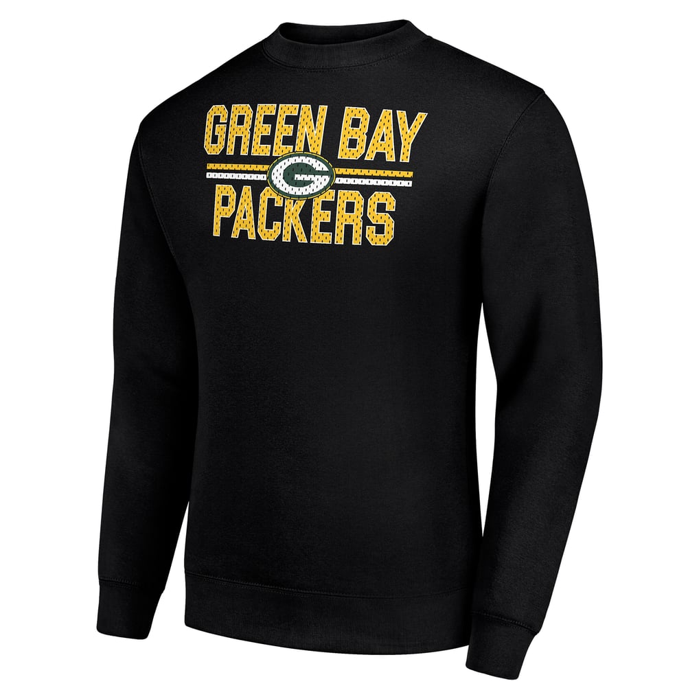 Green Bay Packers Starter Team Mesh Print Graphic Pullover Sweatshirt - Black