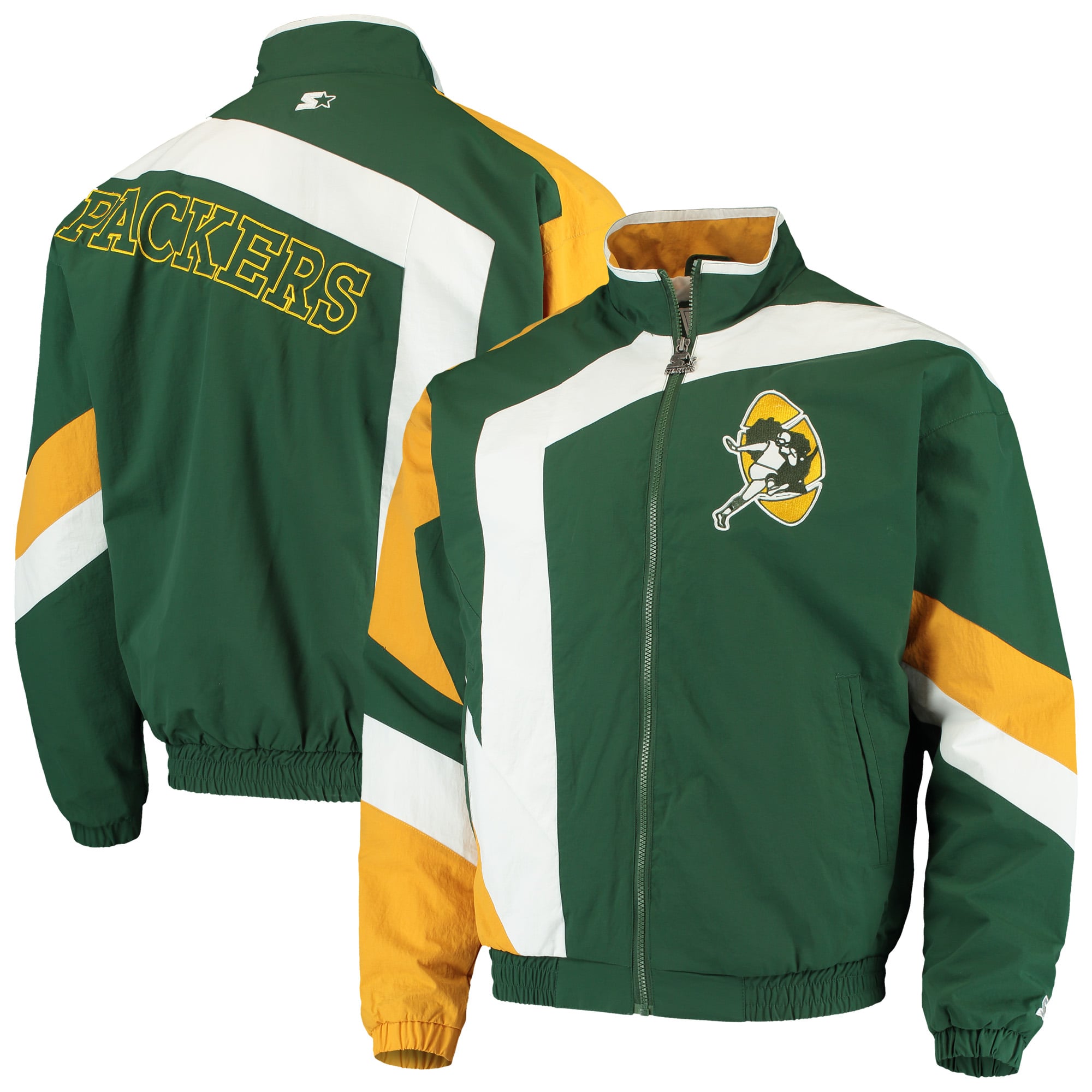 Men's Green Bay Packers Starter Green/White Throwback Star Full