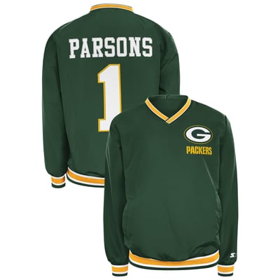 Micah Parsons Green Bay Packers Starter Player Layer V-Neck Pullover - Green