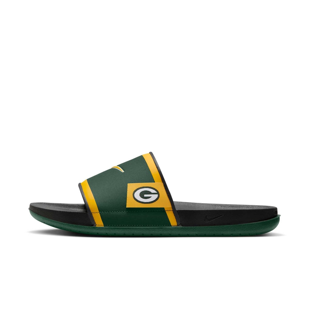 Nike Green/Yellow/Black Green Bay Packers Slide Sandals Green Bay Packers Nike Off-Court Wordmark Slide Sandals main image 3