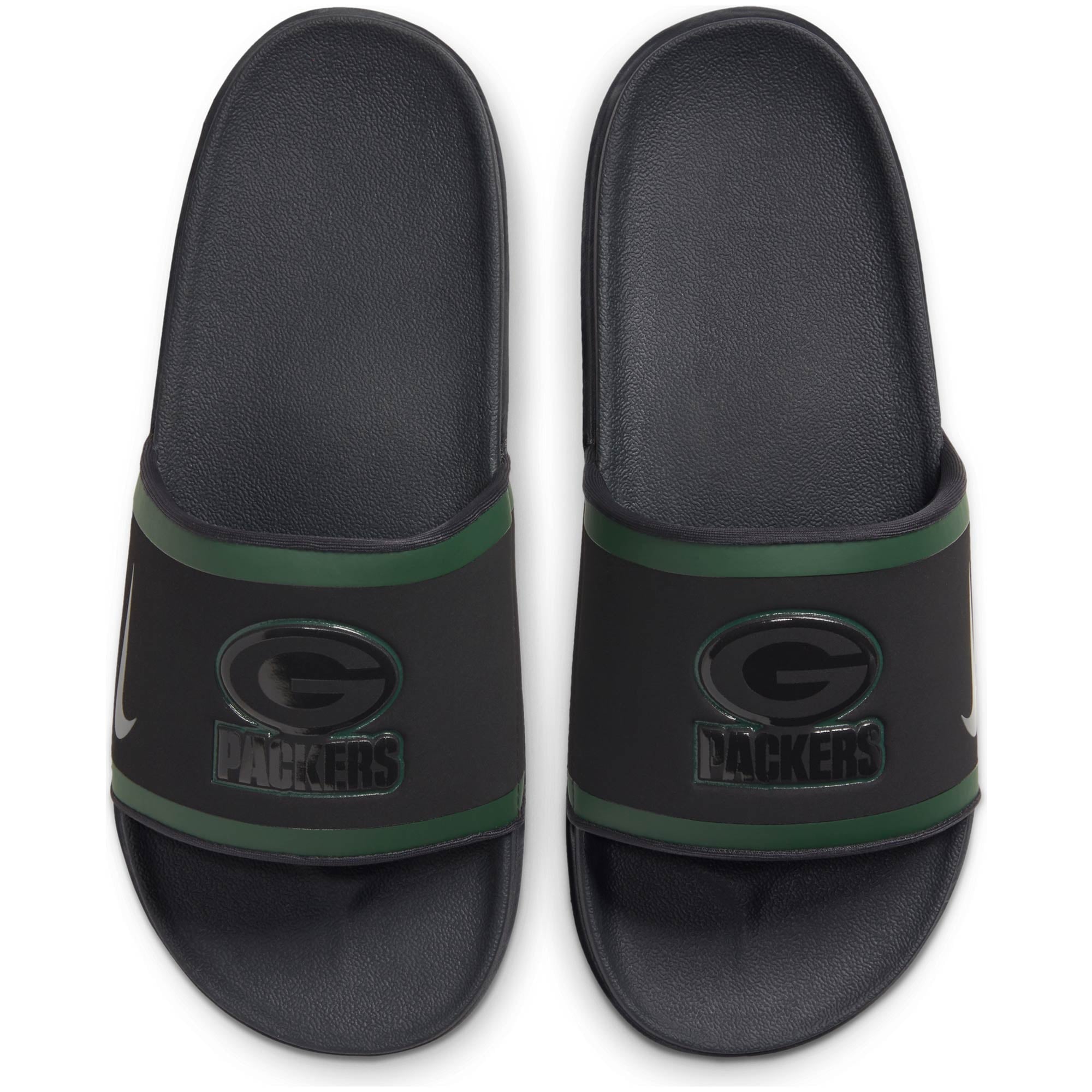 Nike Black and Green Packers Slide Sandals NFL X Offcourt Slide  main image 2
