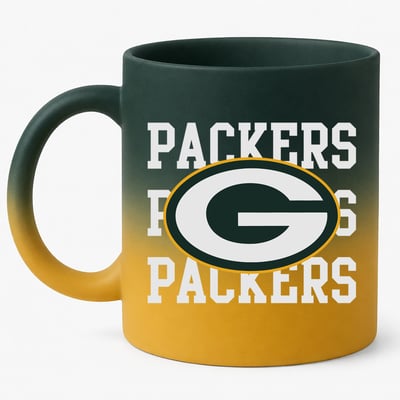 Green Bay Packers Pegasus 16oz. Echo Fade Soft Touch Ceramic Mug