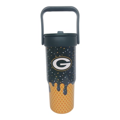 Green Bay Packers Pegasus 32oz. Ice Cream Logo Cone Stainless Steel ProCarry Tumbler