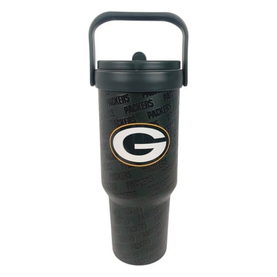 Green Bay Packers Pegasus 40oz. 5-D Logo Wordmark Stainless Steel ProCarry Tumbler