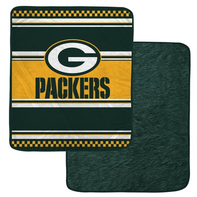 Green Bay Packers Pegasus 60" x 70" Checkered Dash Faux Fur Blanket