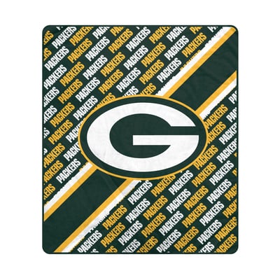 Green Bay Packers Pegasus 60" x 70" Diagonal Lined Wordmark Ultra Soft Blanket