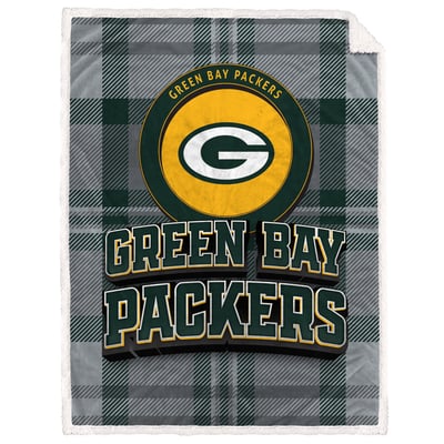 Green Bay Packers Pegasus 60" x 80" Statement Plaid Ultra Cozy Sherpa Blanket