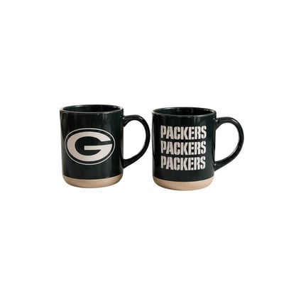 Green Bay Packers Pegasus Two-Piece 14oz. Echo Logo Ceramic Mug Set