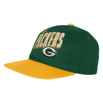 Green Bay Packers Outerstuff Preschool Wordmark Snapback Hat - Green/Gold