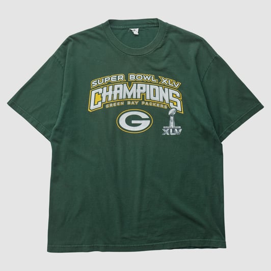 Super Bowl XLV Alstyle 2010 T-shirt - Green - L by Fanatics Real Vintage