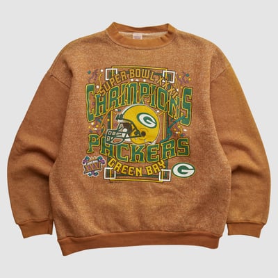 Super Bowl XXXI Logo 7 1996 Pullover Sweatshirt - Clay - S by Fanatics Real Vintage