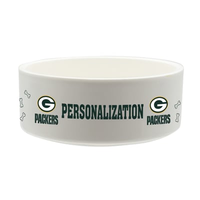 Green Bay Packers The Memory Company 35oz. Personalized Ceramic Pet Bowl