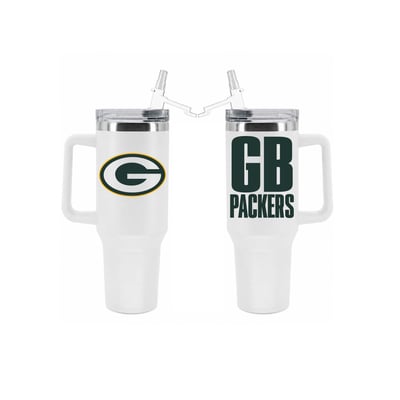Green Bay Packers The Memory Company 40oz. Stainless Steel Tumbler with Flip Straw