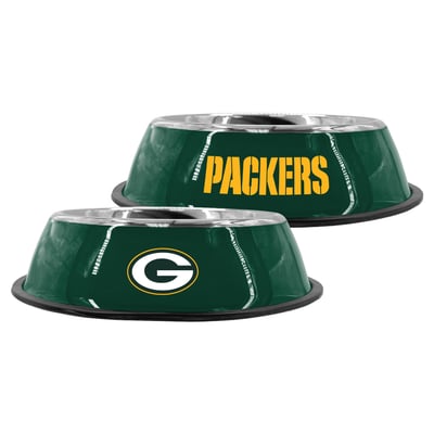 Green Bay Packers The Memory Company 9" Stainless Steel Pet Bowl