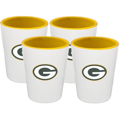 Green Bay Packers The Memory Company Four-Pack Ceramic Shot Glass Set