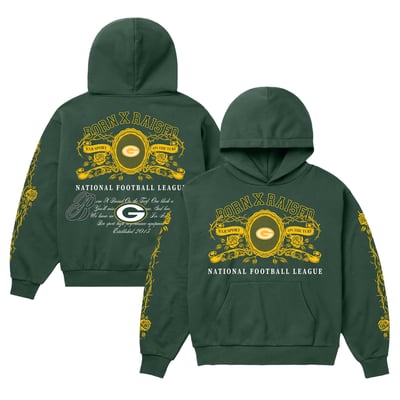 Green Bay Packers Born x Raised Unisex Crest Hoodie - Green