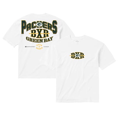 Green Bay Packers Born x Raised Unisex Block Letter T-Shirt - White