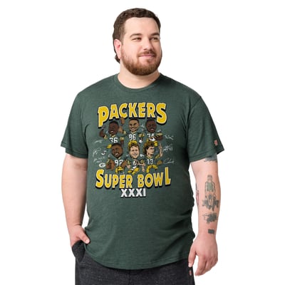  Green Bay Packers Homage Unisex Super Bowl T-Shirt - Green