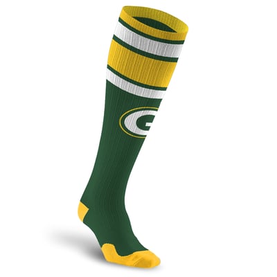Green Bay Packers PRO Compression Unisex  Classic Stripe Over-the-Calf Compression Socks