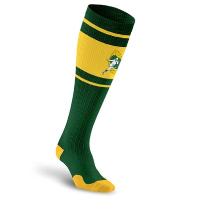 Green Bay Packers PRO Compression Unisex  Throwback Over-the-Calf Compression Socks