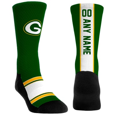  Green Bay Packers Rock Em Unisex Custom Jersey Crew Socks - Green