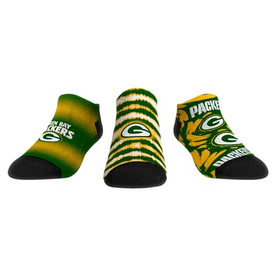  Green Bay Packers Rock Em Unisex Make Some Noise Three-Pack Low-Cut Socks Set - Green