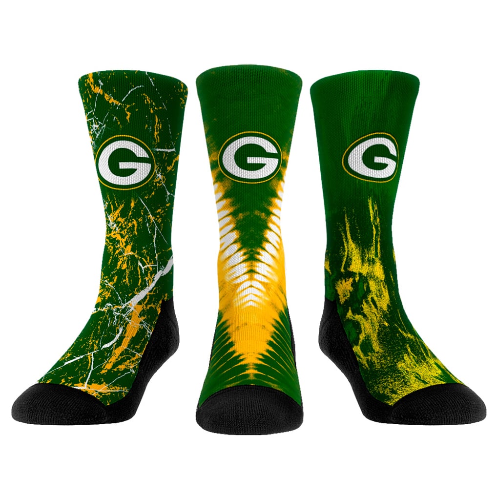 Green Bay Packers Rock Em Socks 3-Pack Crew Socks Set
