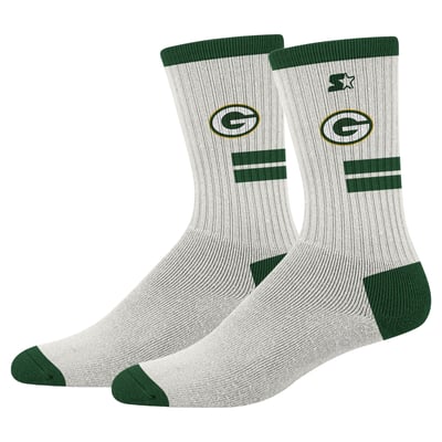  Green Bay Packers Starter Unisex Premiere Cushioned Crew Socks - Cream