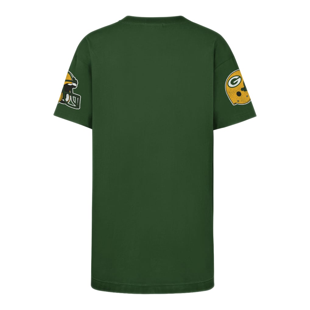 Women's Green Bay Packers '47 Green Oversized Gemstone Swash T-Shirt Dress