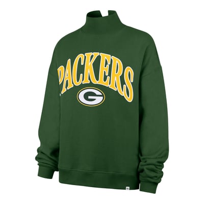Green Bay Packers '47 Women's Plus Size Vantage Mock Neck Pullover - Green