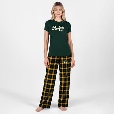 Green Bay Packers Concepts Sport Women's Plus Size Highland Sleep Set - Green

