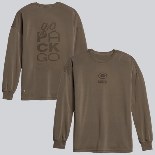 Green Bay Packers lululemon Women's Easy Set Relaxed Fit Long Sleeve T-Shirt - Solid Nomad