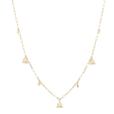 Green Bay Packers LUV AJ Women's Star & Heart Charm Logo Necklace - Gold