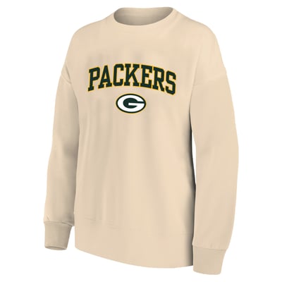 Green Bay Packers Mitchell & Ness Women's Heart & Soul Plus Size Sweatshirt - Cream