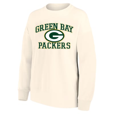 Green Bay Packers Mitchell & Ness Women's Heart & Soul Plus Size Sweatshirt - Cream