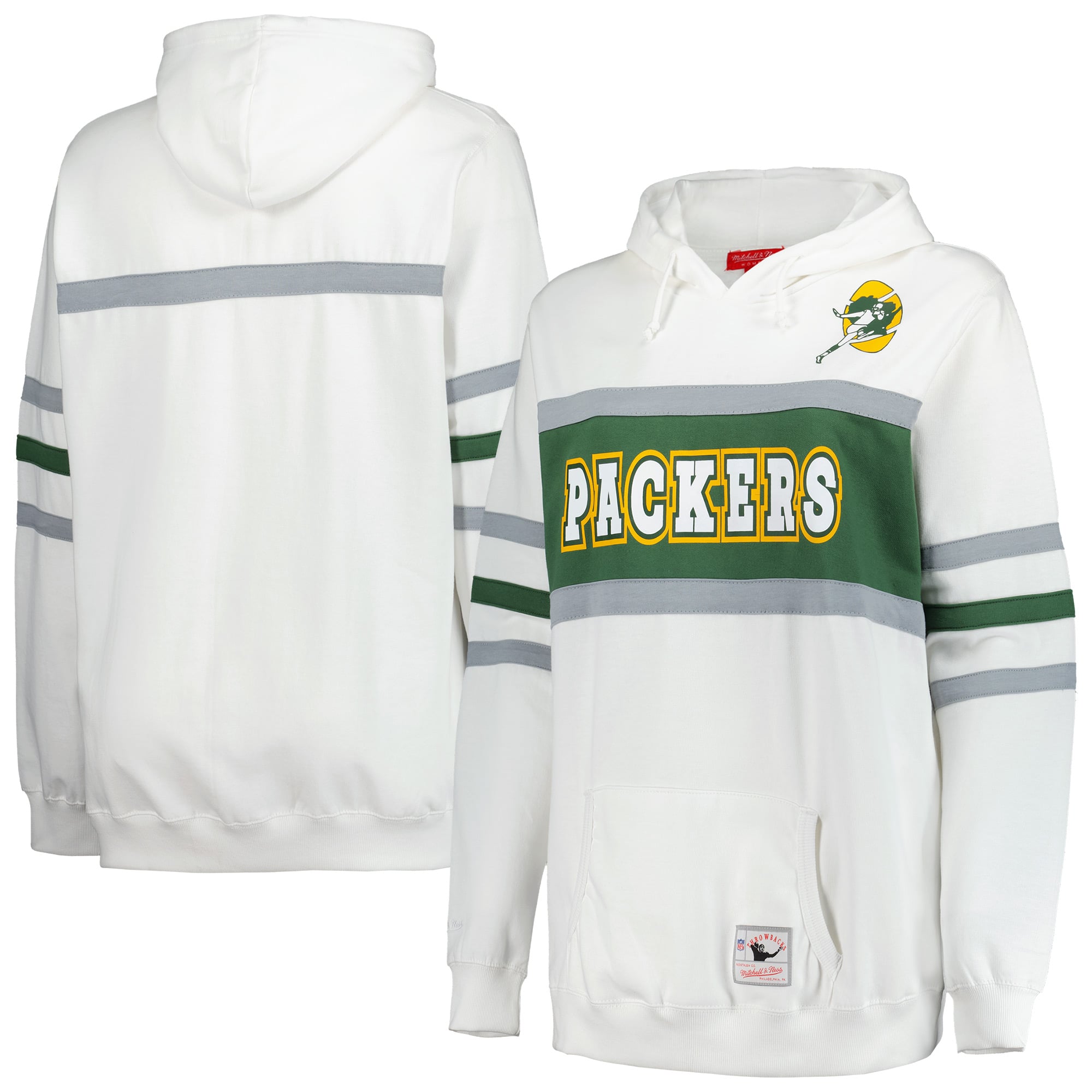 Women's Green Bay Packers Mitchell & Ness White Plus Size Head Coach ...