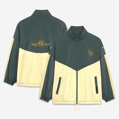  Green Bay Packers Nike Women's 2026 Rivalries Collection Oversized Full-Zip Jacket - Green