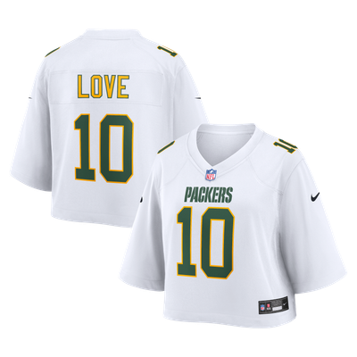 Jordan Love Green Bay Packers Nike Women's Cropped Fashion Game Jersey - White