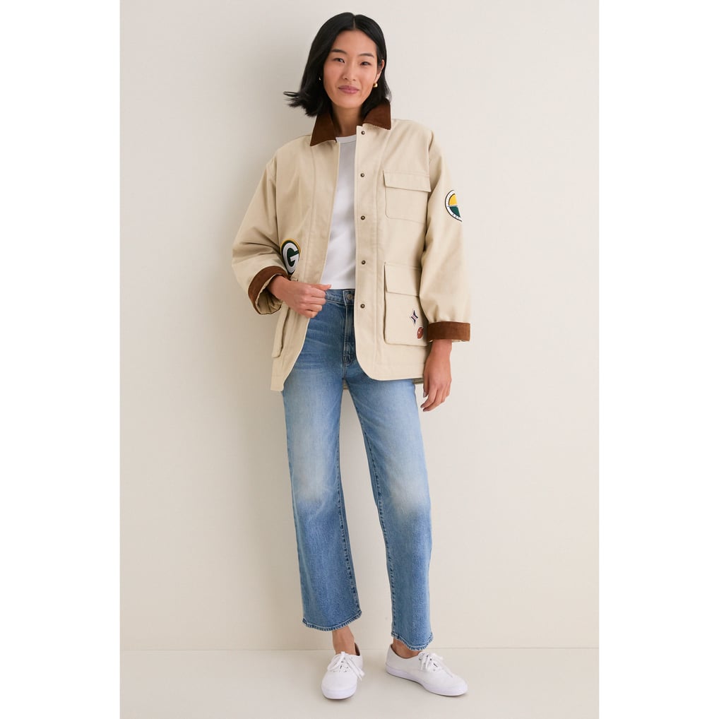 Women's Green Bay Packers Tuckernuck Stone Full-Snap Barn Jacket