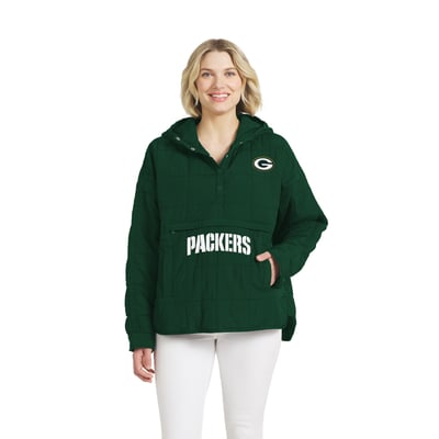  Green Bay Packers WEAR by Erin Andrews Women's Woven Packable Jacket - Green