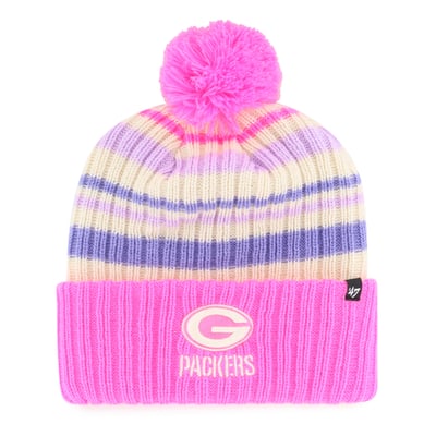  Green Bay Packers '47 Youth Snow Fort Cuffed Knit Hat with Pom - Green