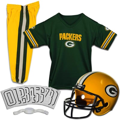 Green Bay Packers Franklin Sports Youth NFL Deluxe Uniform Set - Green
