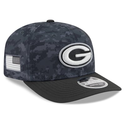 Green Bay Packers New Era Youth 2026 Salute To Service 9SEVENTY Adjustable Hat - Black