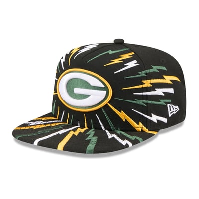 Green Bay Packers New Era Youth Bolt 9FIFTY A-Frame Snapback Hat - Black