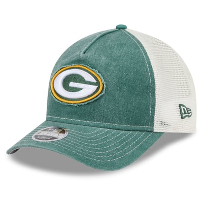  Green Bay Packers New Era Youth Fan 9FORTY A-Frame Trucker Adjustable Hat - Green