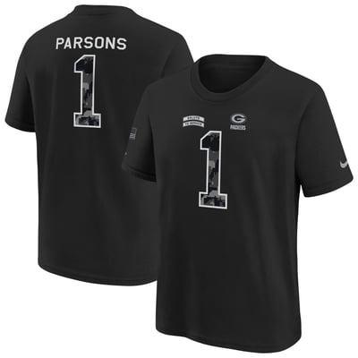 Micah Parsons Green Bay Packers Nike Youth 2026 Salute to Service Name & Number T-Shirt  - Black