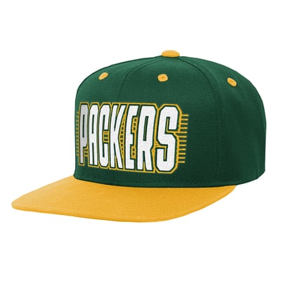 Green Bay Packers Outerstuff Youth Snapback Hat - Green/Gold