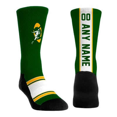  Green Bay Packers Rock Em Youth Throwback Jersey Custom Crew Socks - Green